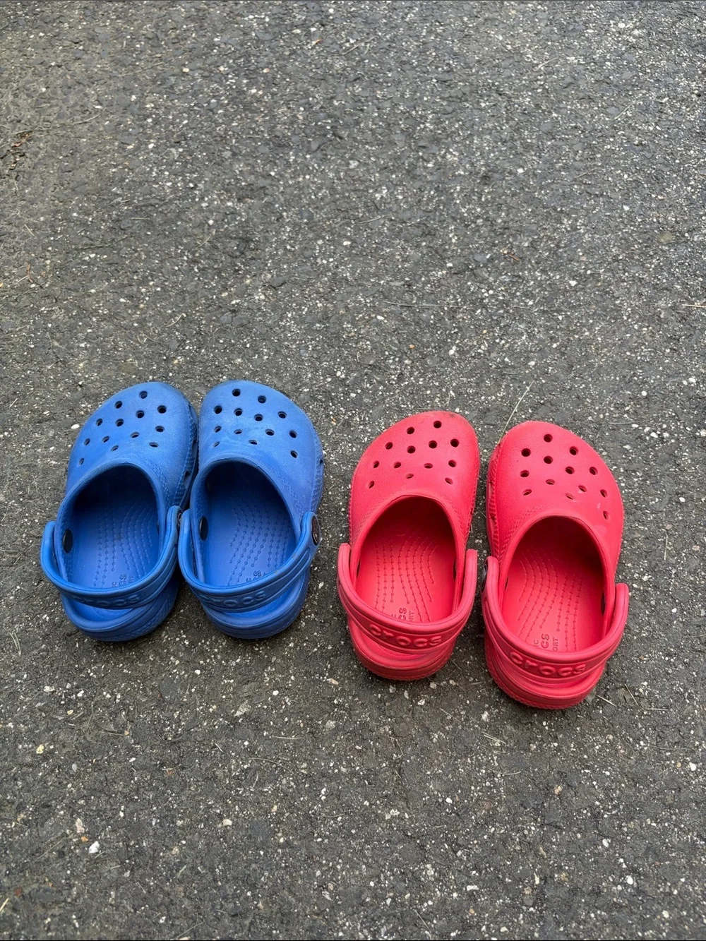 CROCS Kids Classic Clogs in Blue and Red
